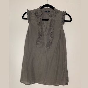 Gray Ruffle Tank